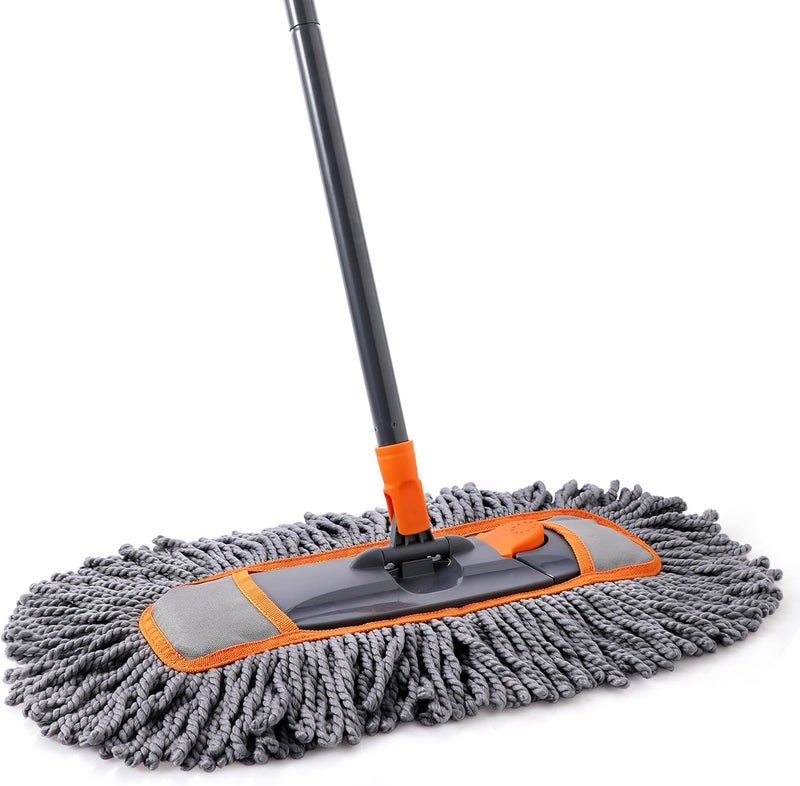 CLEANHOME Microfiber Dust Mop for Hardwood Floor Cleaning, Dry and Wet Baseboard and Floor Duster, Household Cleaning Tool for Kitchen, Bathroom - Image 1